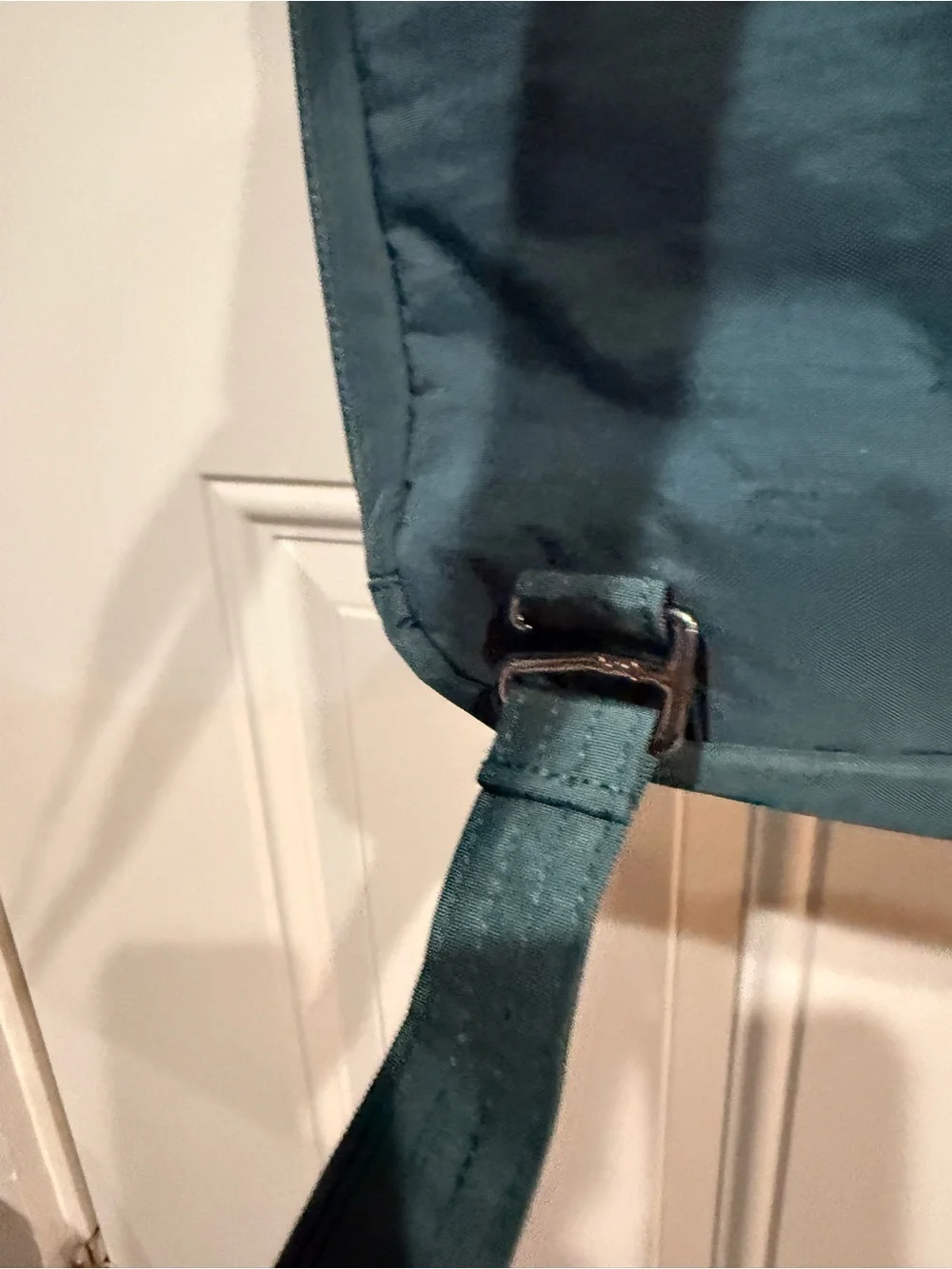 Lug Monorail Peacock Blue-Green Quilted Crossbody